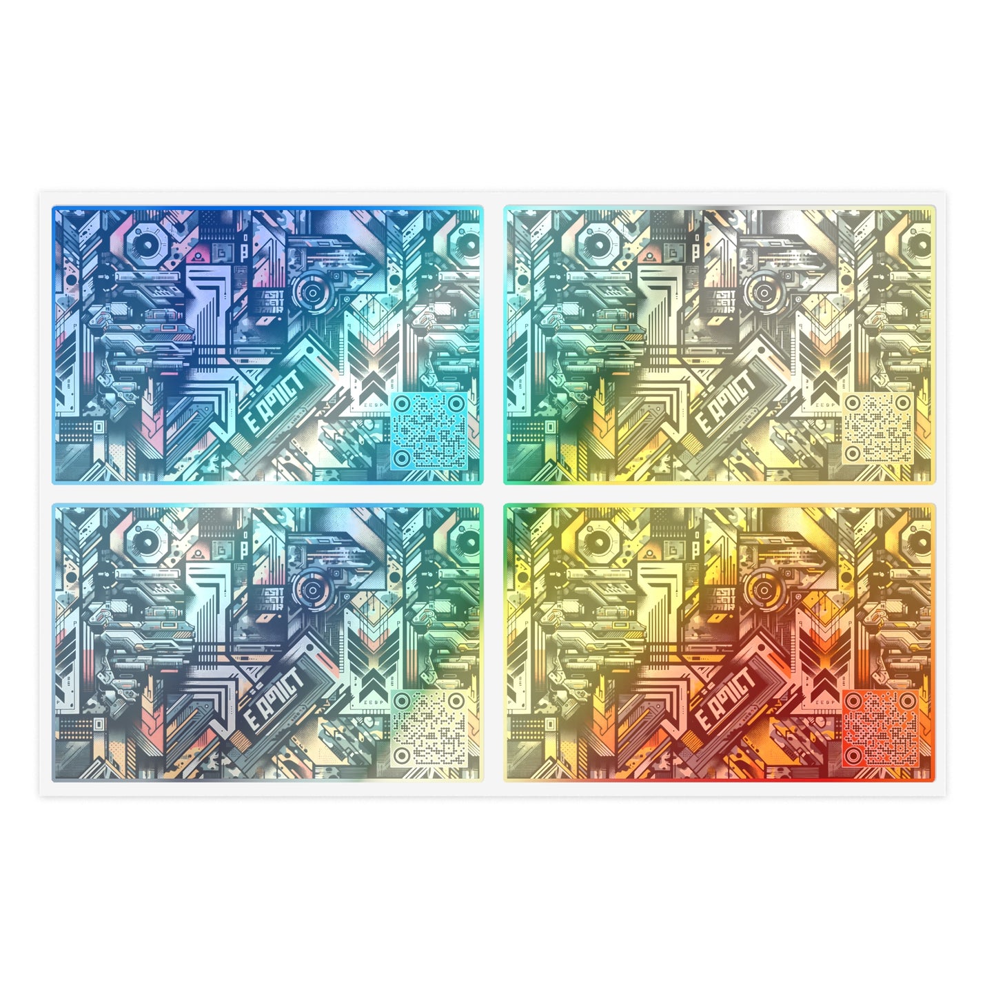 Digital Punk Futuristic Grunge Sticker Sheets - 8404 Design-49