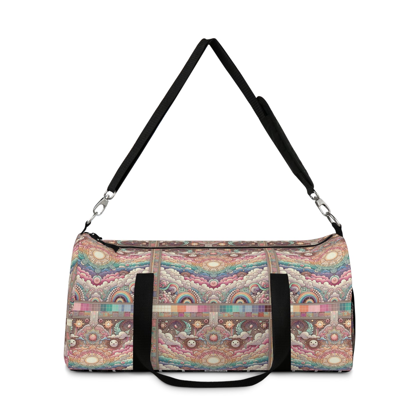 Digital Dreamland Whimsical and Nostalgic Streetwear With a Digital Twist Duffel Bag - 8404 Design-56