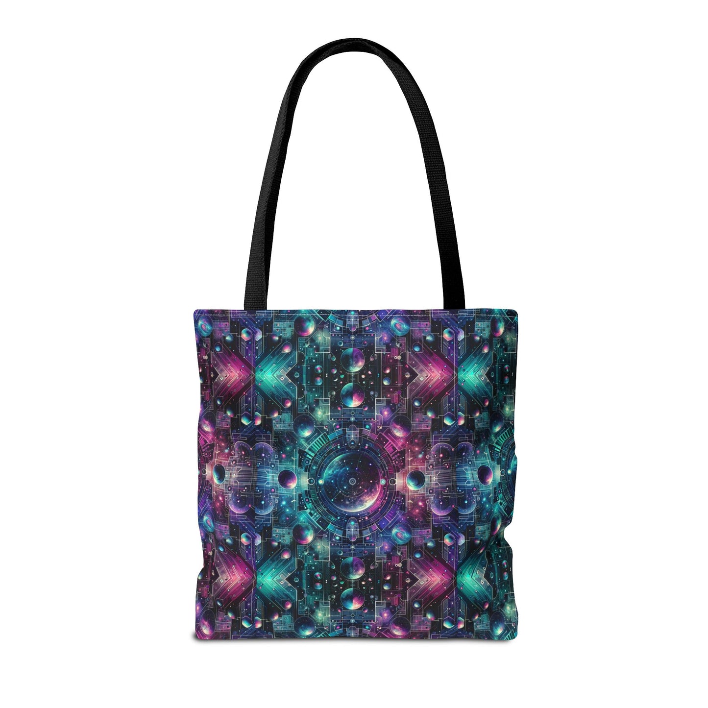 Galactic Hues Tech-Forward Cosmic Fusion Tote Bag - 8404 Design-59