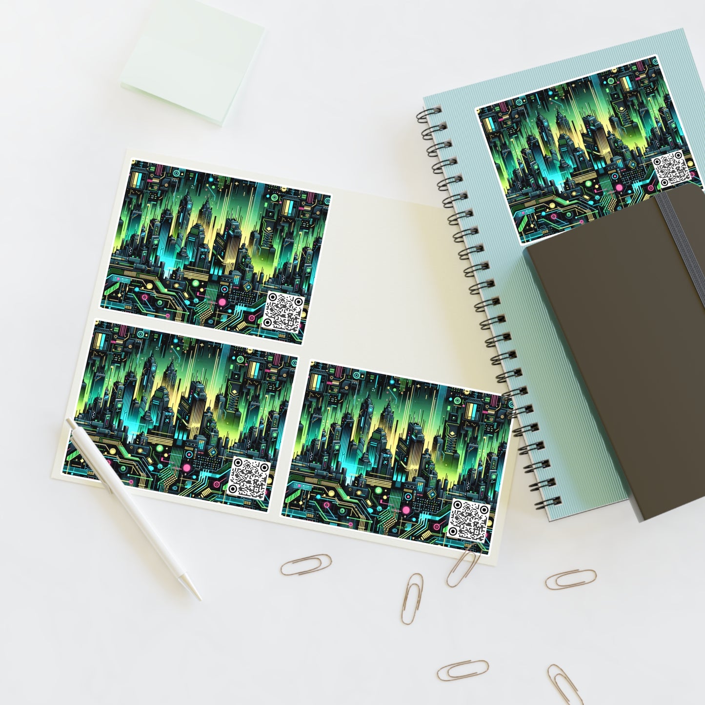 Cyber Punk Graphics Tech-Inspired Cyberpunk Sticker Sheets - 8404 Design-54