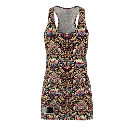 Digital Renaissance Modern Baroque Fusion Women's Cut & Sew Racerback Dress - 8404 Design-53