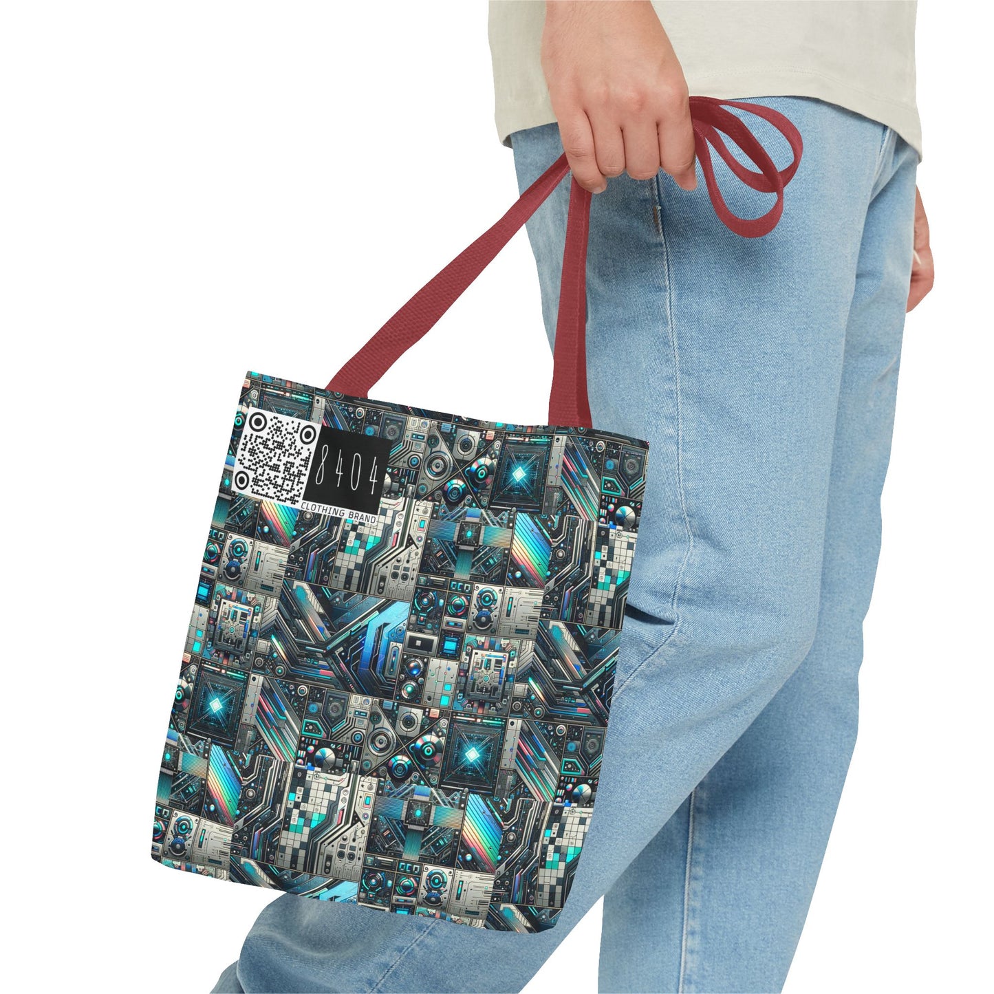 Tech-Infused Futurism Sleek Tech Edge Tote Bag - 8404 Design-48