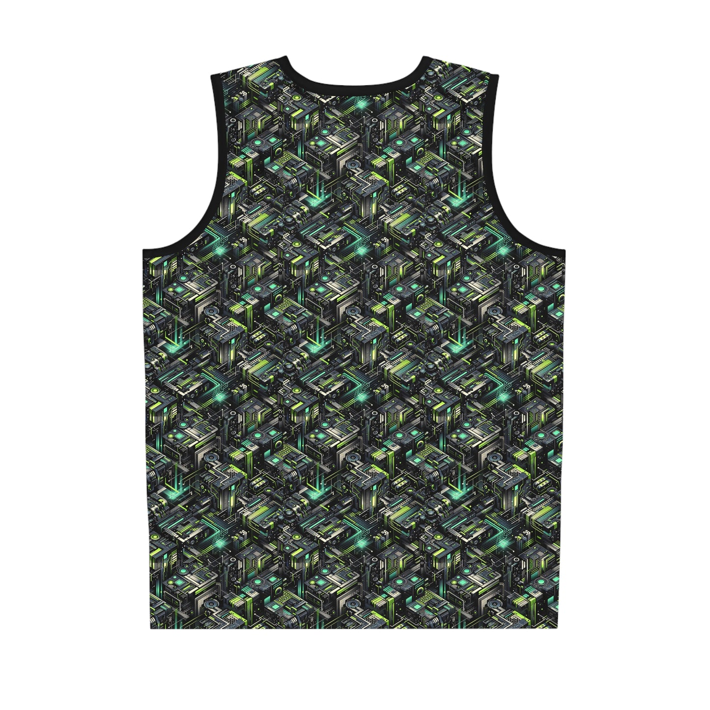 Tech-Infused Graphics Tech-Forward Streetwear Basketball Jersey - 8404 Design-47