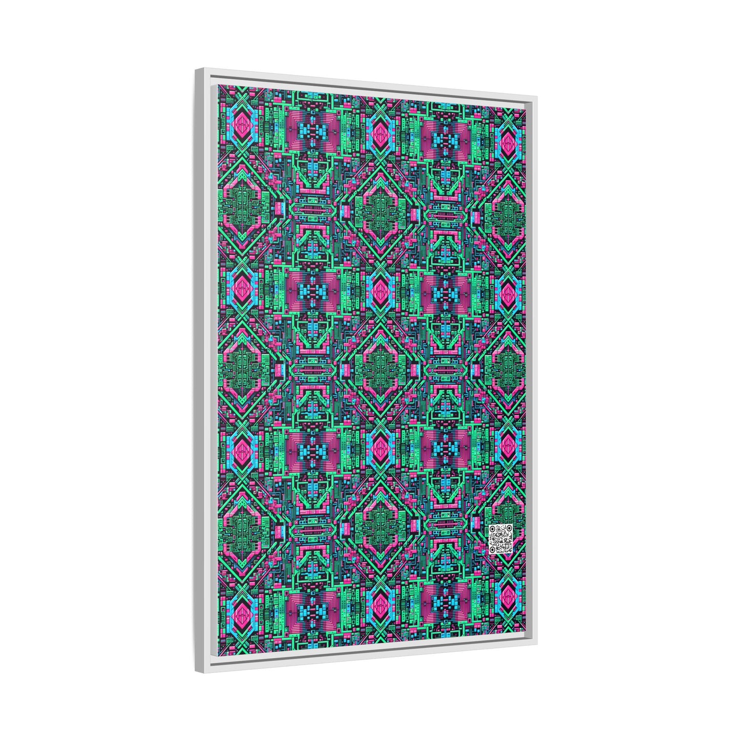 Digital Glitch Vibes Tech-Inspired Streetwear Matte Canvas, Framed (multi-Color) - 8404 Design-71 A
