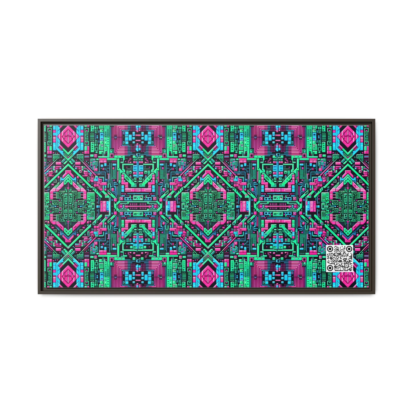 Digital Glitch Vibes Tech-Inspired Streetwear Matte Canvas, Framed (multi-Color) - 8404 Design-71 B