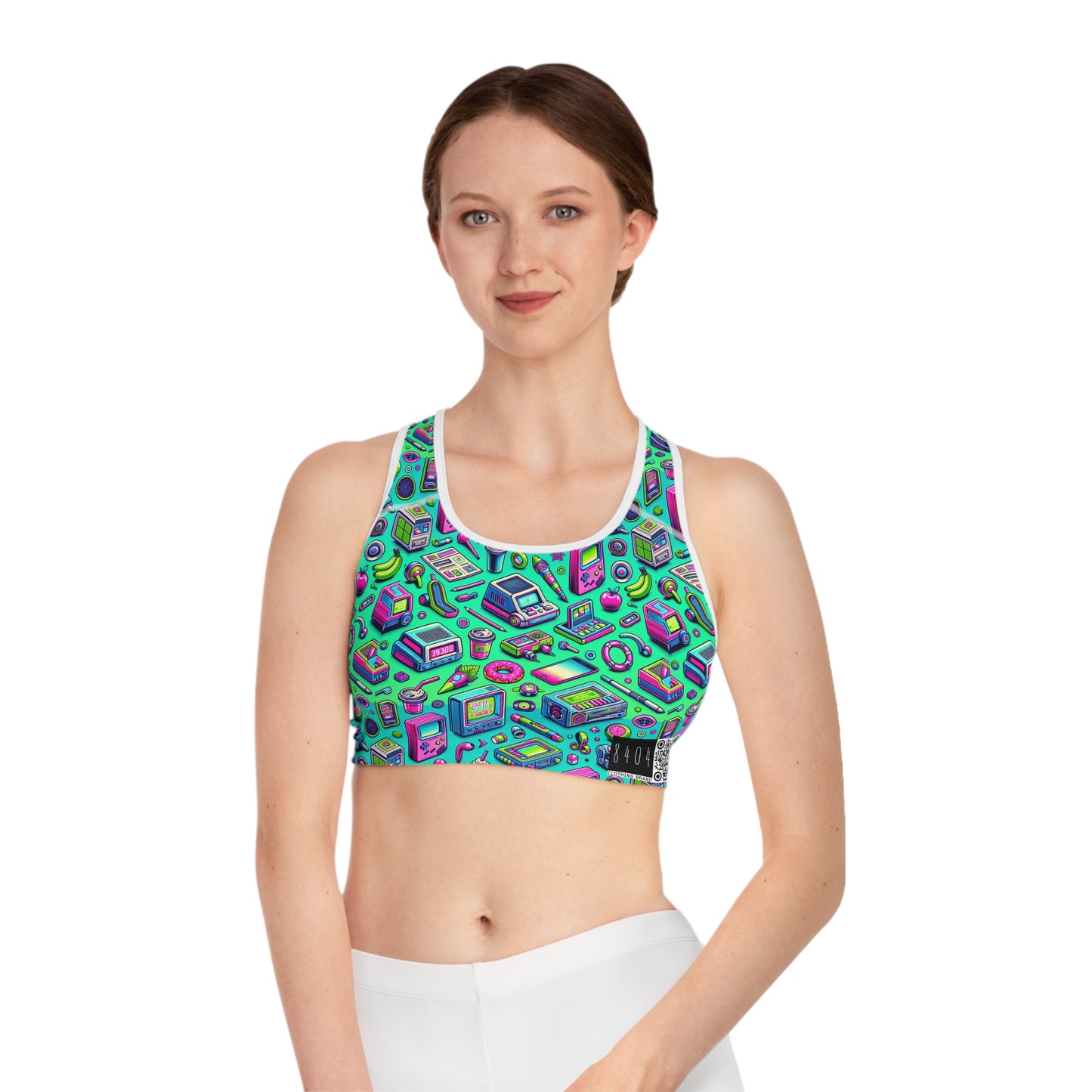 Y2k Revival Nostalgic Futurism Sports Bra - 8404 Design-48