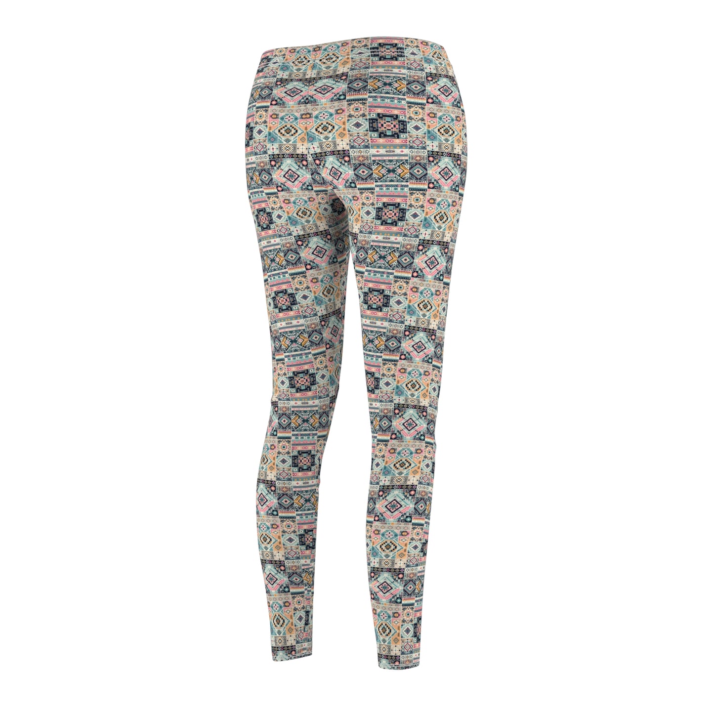 Digital Artisanal Fusion Digital Artisanal Women's Cut & Sew Casual Leggings - 8404 Design-55