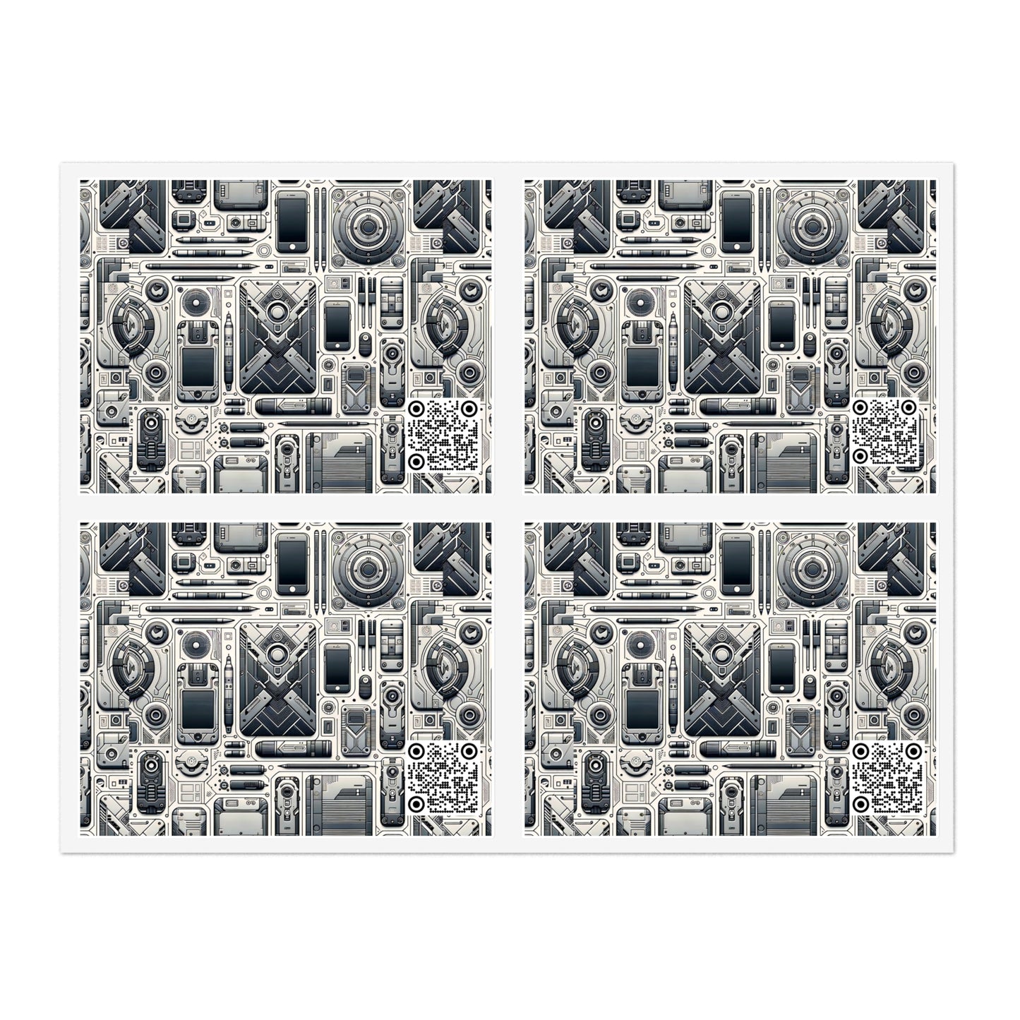 Tech Utility Gear Tech-Forward Minimalism Sticker Sheets - 8404 Design-39