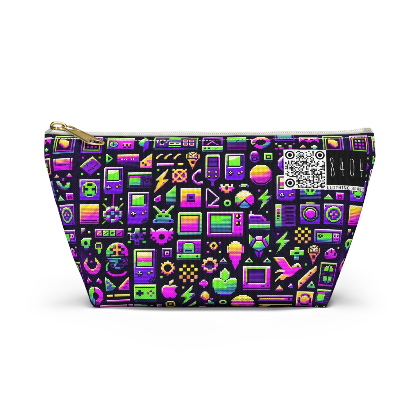 Digital Nostalgia Remix Modern Vintage Fusion Accessory Pouch W T-Bottom - 8404 Design-49