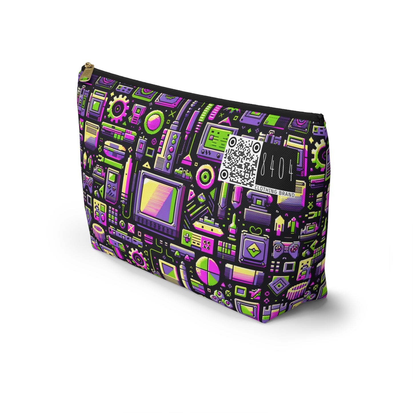 Digital Nostalgia Remix Modern Vintage Fusion Accessory Pouch W T-Bottom - 8404 Design-67