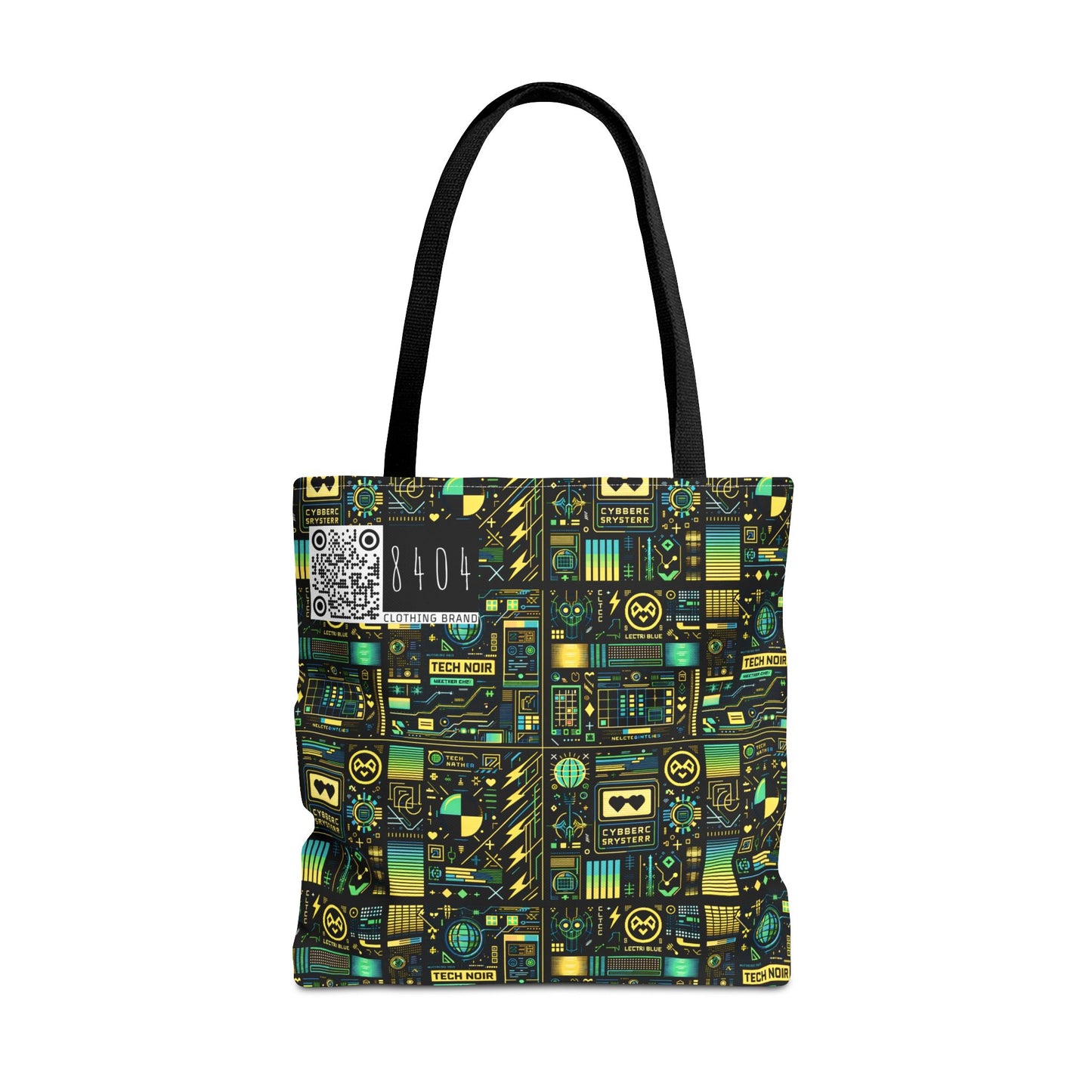 Digital Dystopia Tech Noir Tote Bag - 8404 Design-57