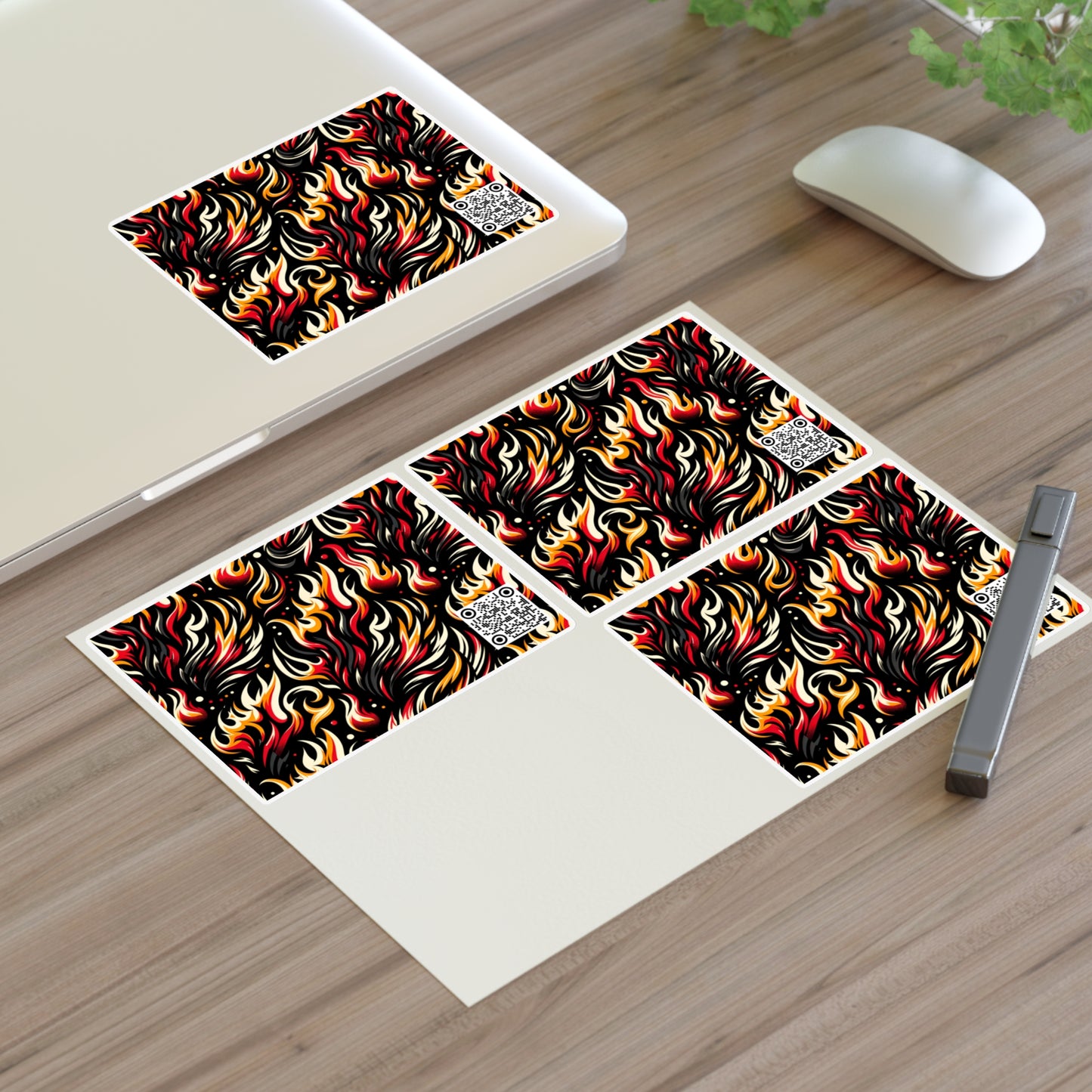 Fire & Flames Bold Streetwear Statement Sticker Sheets - 8404 Design-60