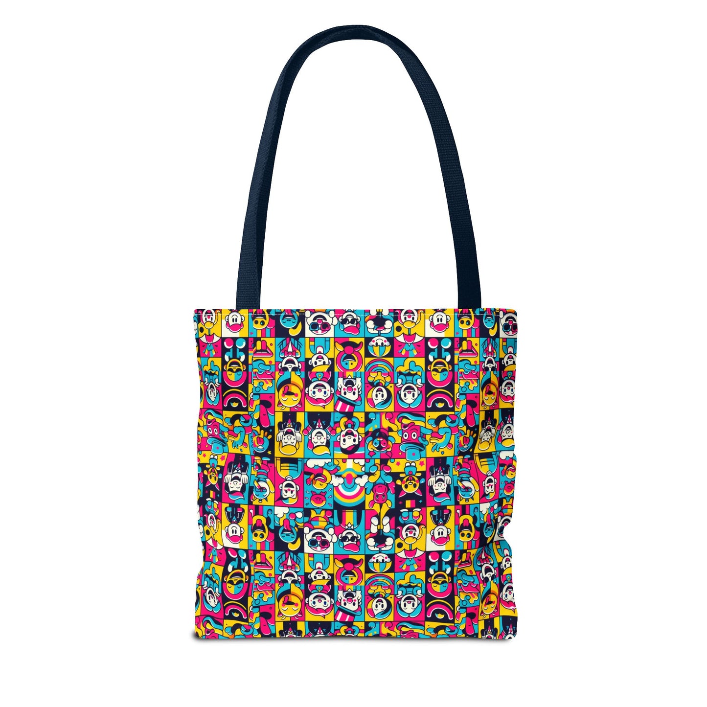 Neon Pop Playful Pop Culture Mashup Tote Bag - 8404 Design-60
