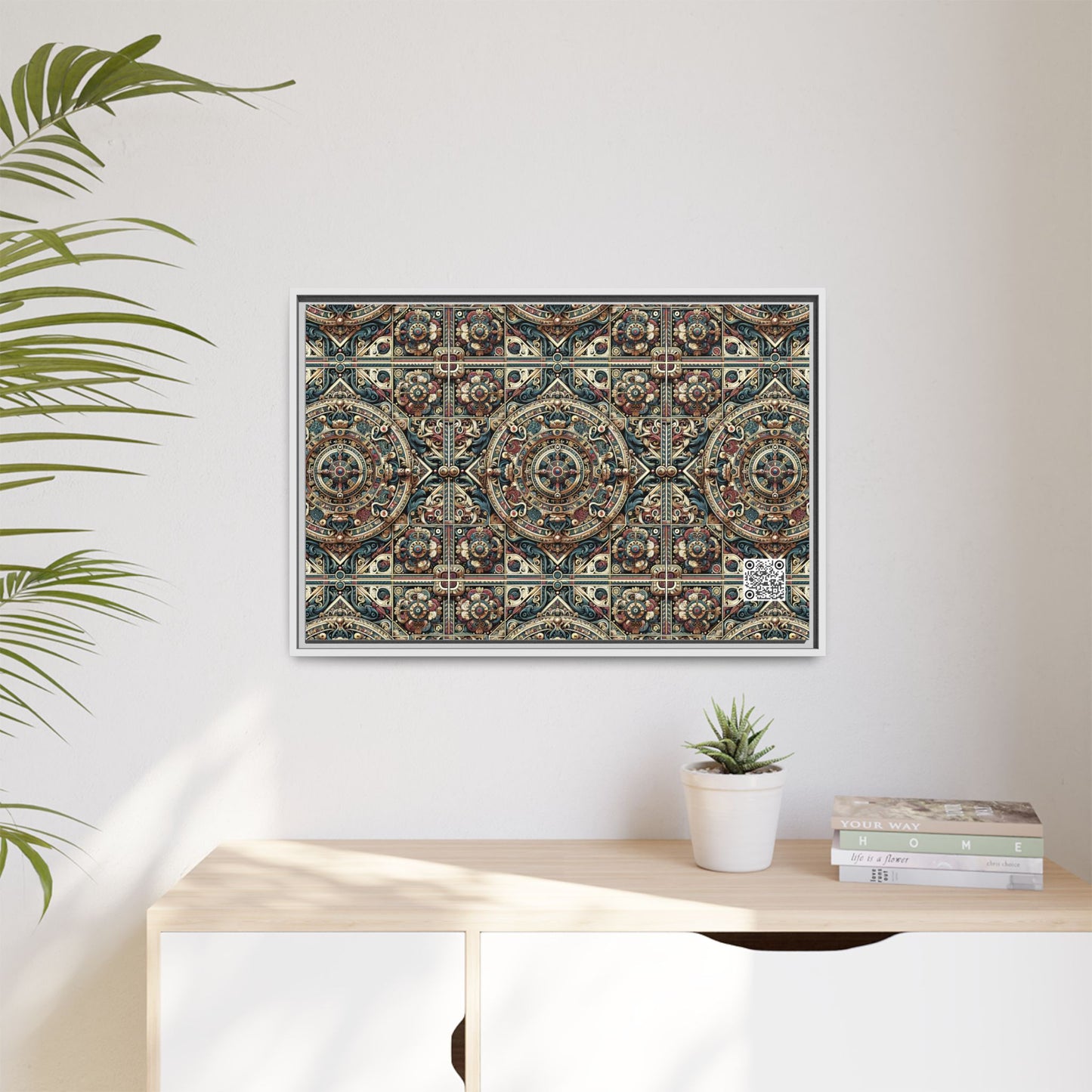 Urban Renaissance Historical Fusion With Street Edge Matte Canvas, Framed (multi-Color) - 8404 Design-57 A