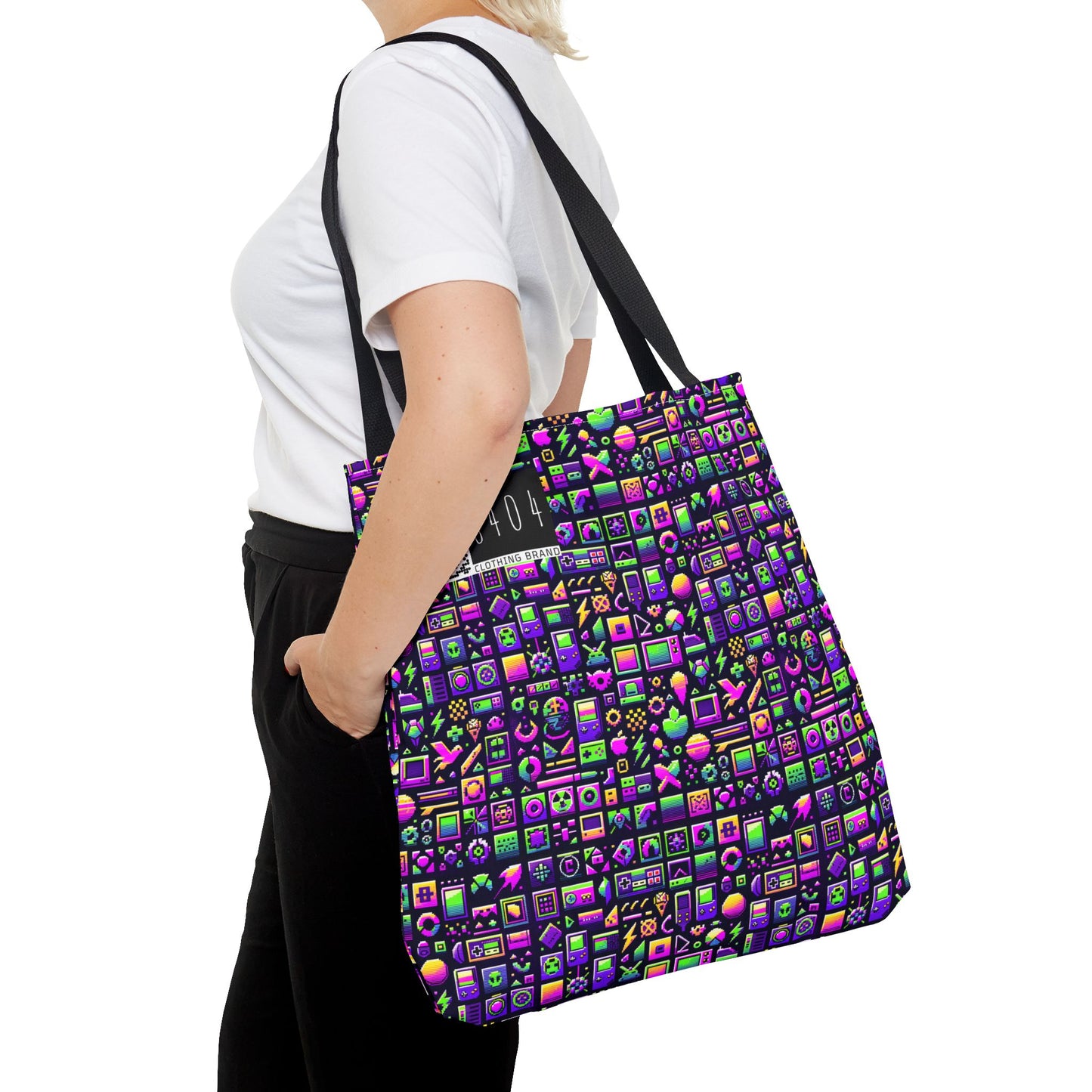Digital Nostalgia Remix Modern Vintage Fusion Tote Bag - 8404 Design-49