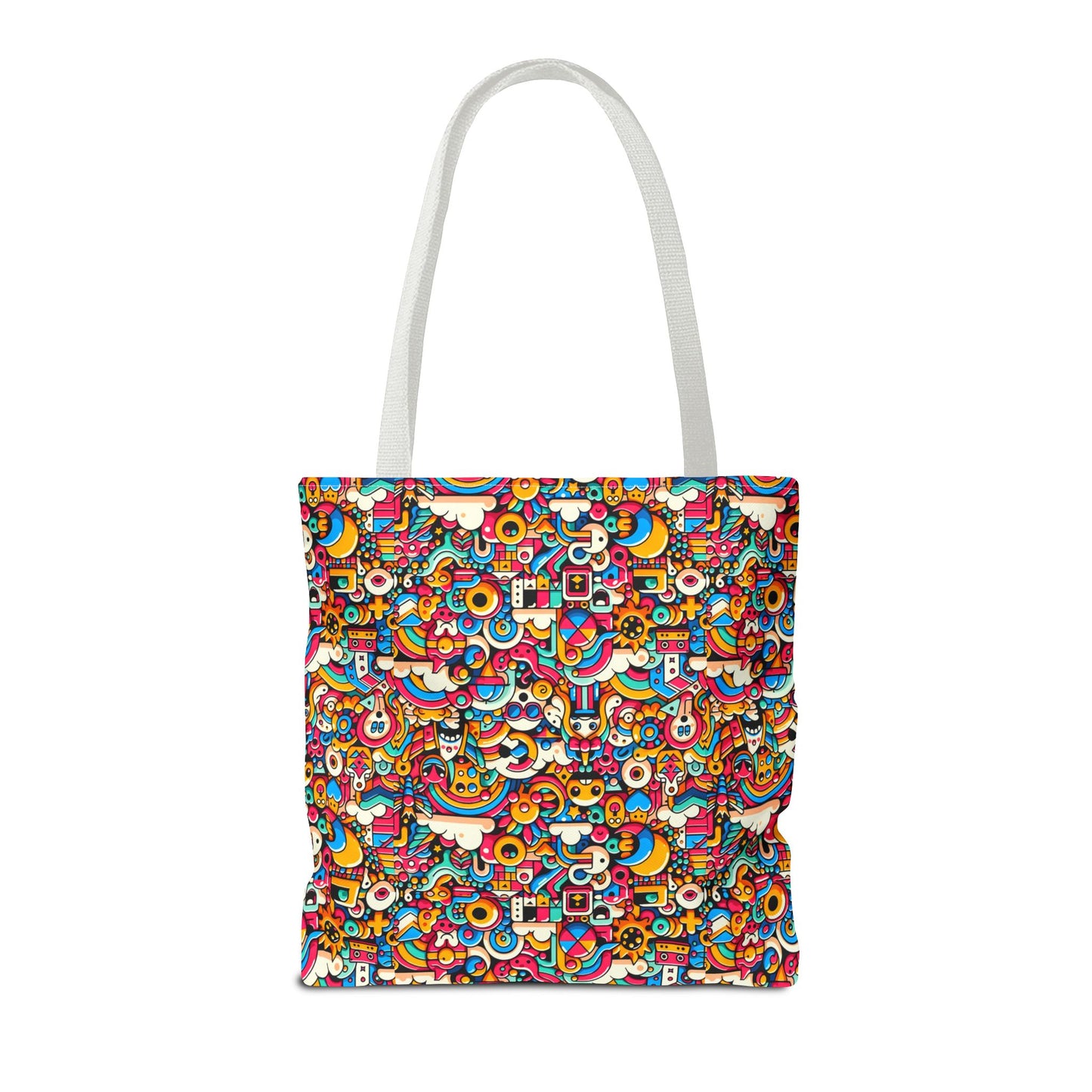Neon Pop Playful Pop Culture Mashup Tote Bag - 8404 Design-62