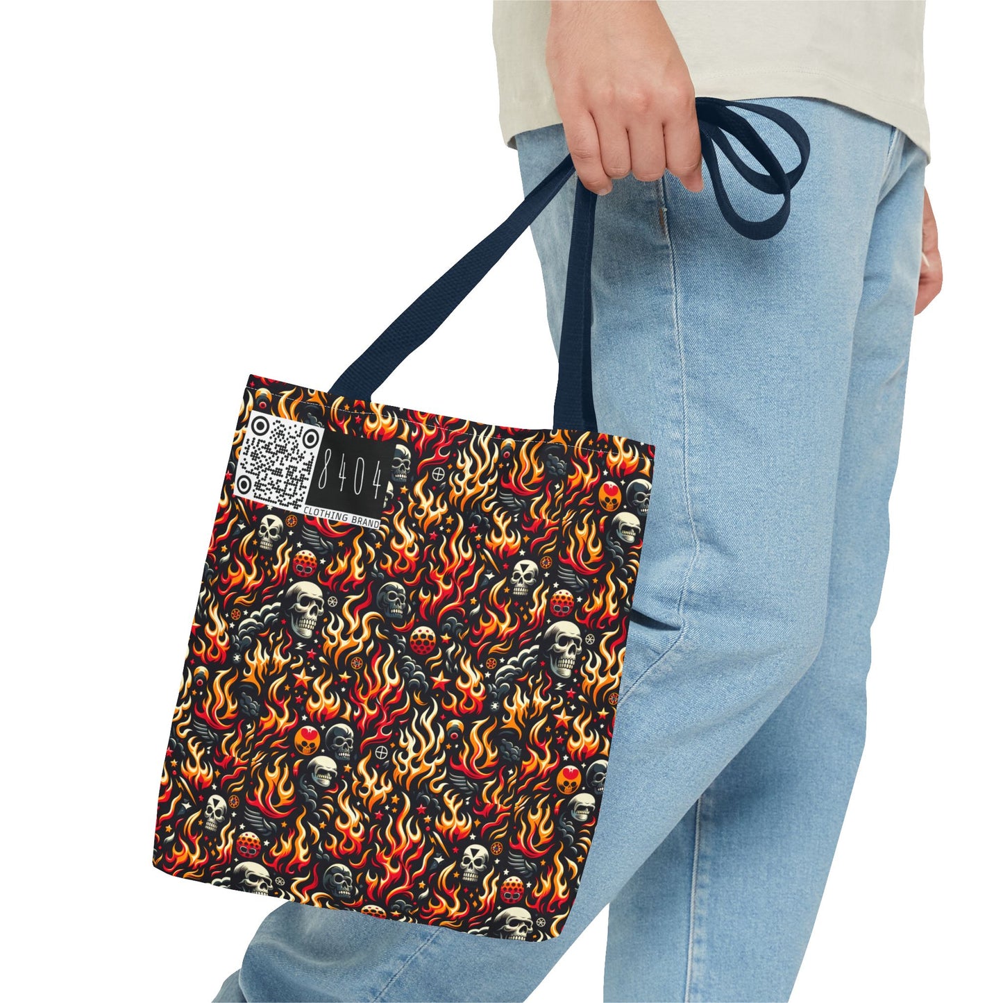 Flame Graphics Maximalist Streetwear Tote Bag - 8404 Design-76