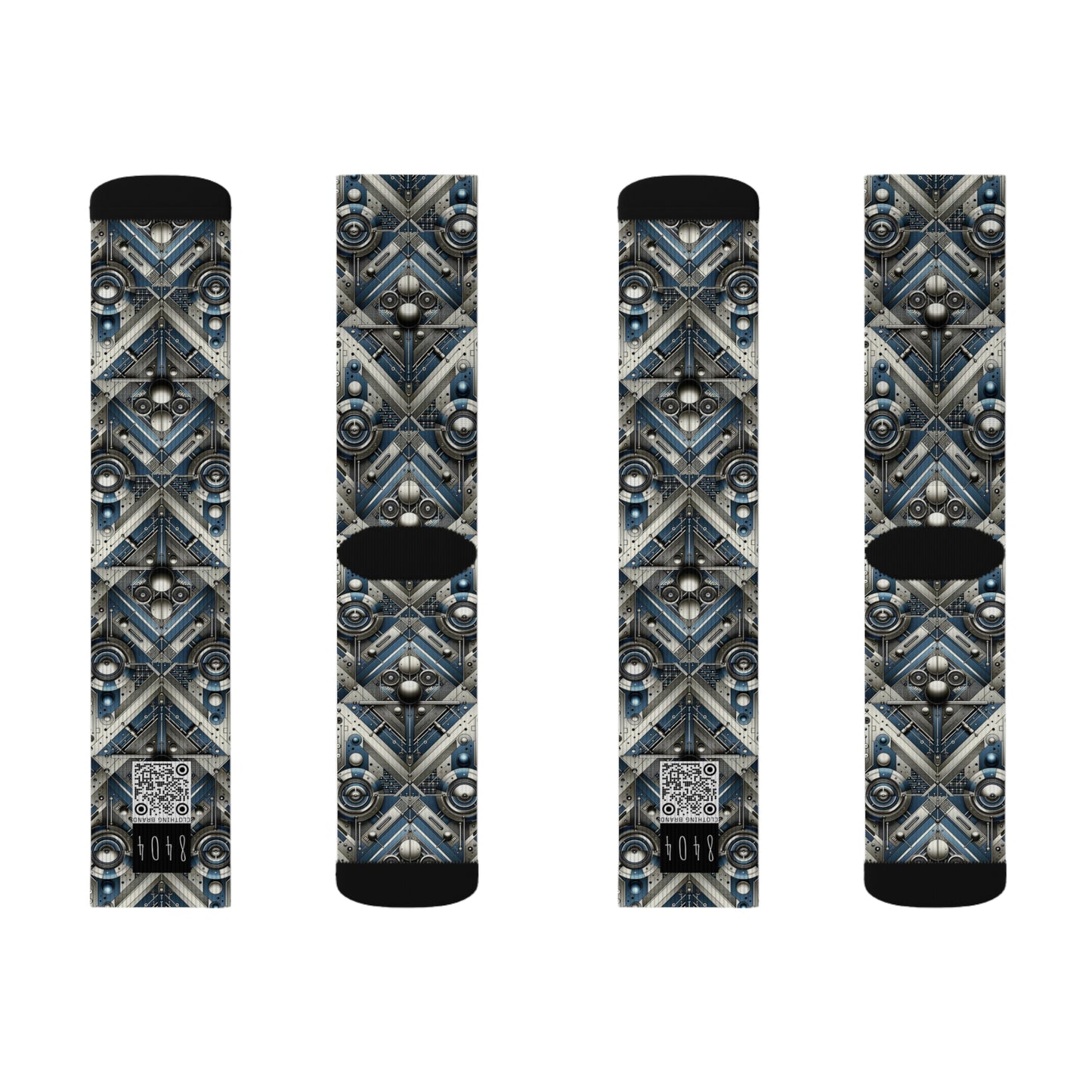 Tech Utility Fusion Tech-Forward Utility With a Futuristic Edge Sublimation Socks - 8404 Design-63
