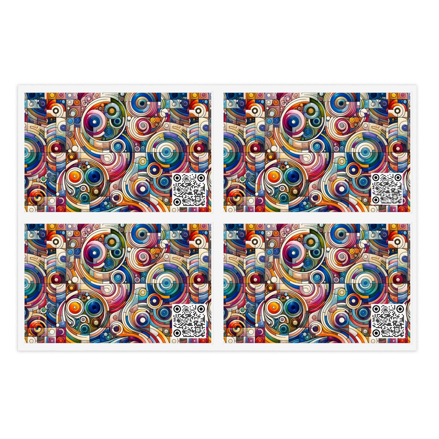 Digital Artistic Expression Artistic Streetwear Sticker Sheets - 8404 Design-49