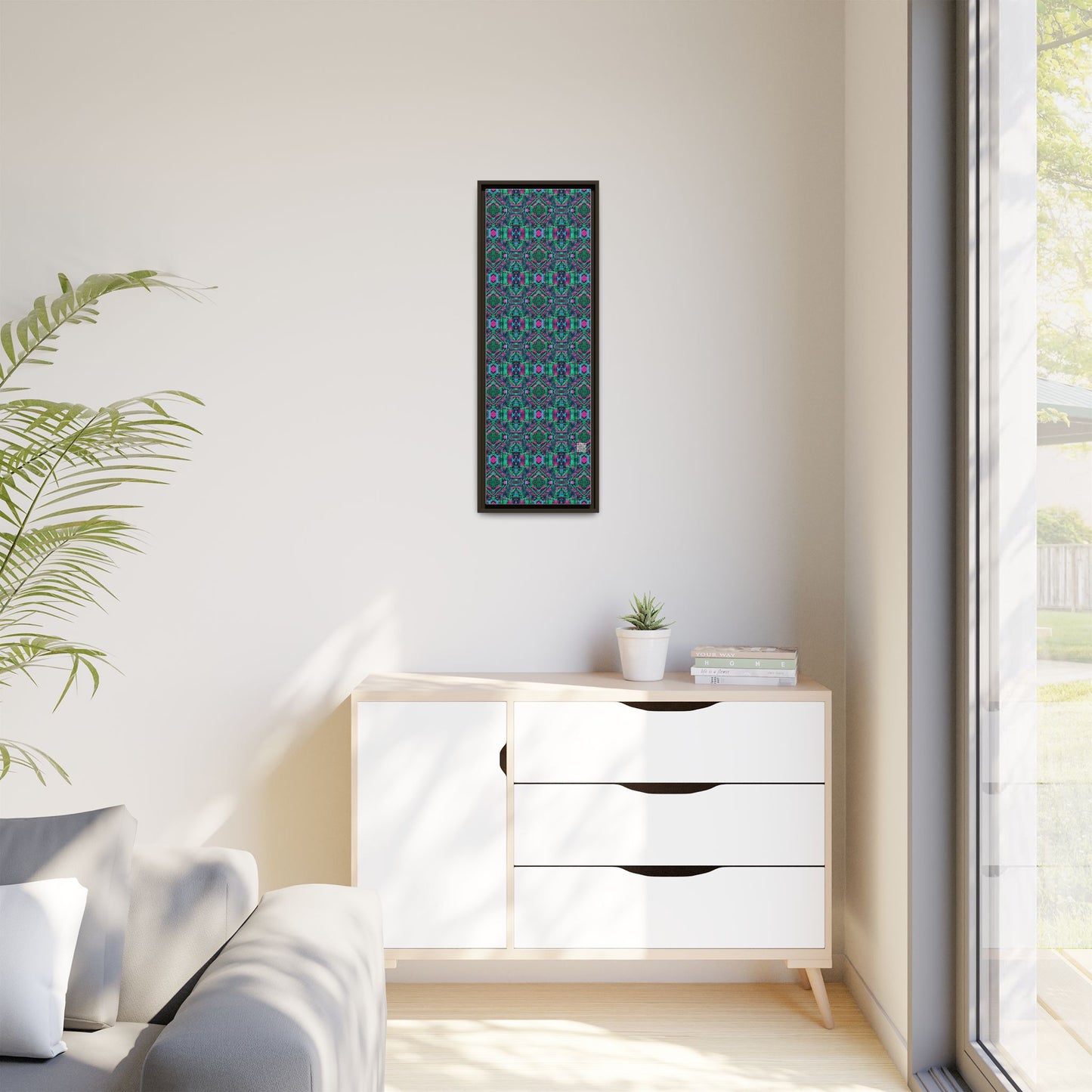 Digital Glitch Vibes Tech-Inspired Streetwear Matte Canvas, Framed (multi-Color) - 8404 Design-71 B