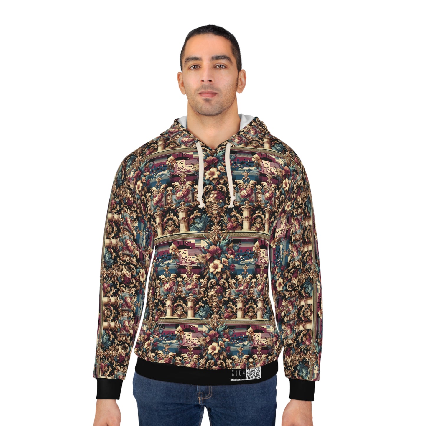 Digital Renaissance Modern Baroque Fusion Pullover Hoodie - 8404 Design-58