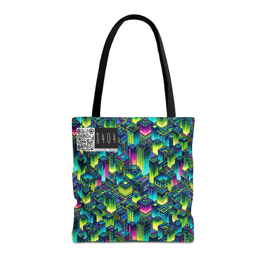Tech-Infused Neon Tech-Forward Streetwear Tote Bag - 8404 Design-65