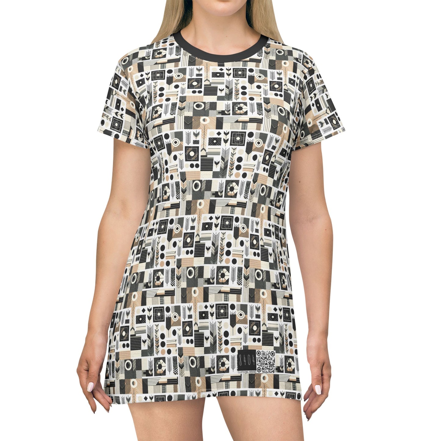 Elevated Athleisure Modern Sophistication With Sporty Elements T-Shirt Dress - 8404 Design-57