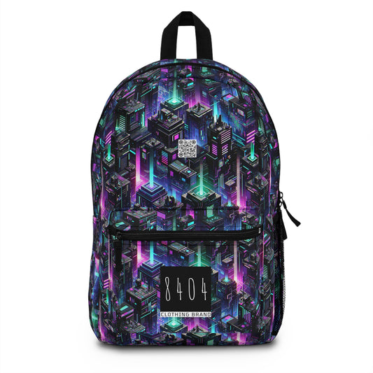 Tech Noir Graphics Futuristic Tech Aesthetics Backpack - 8404 Design-55