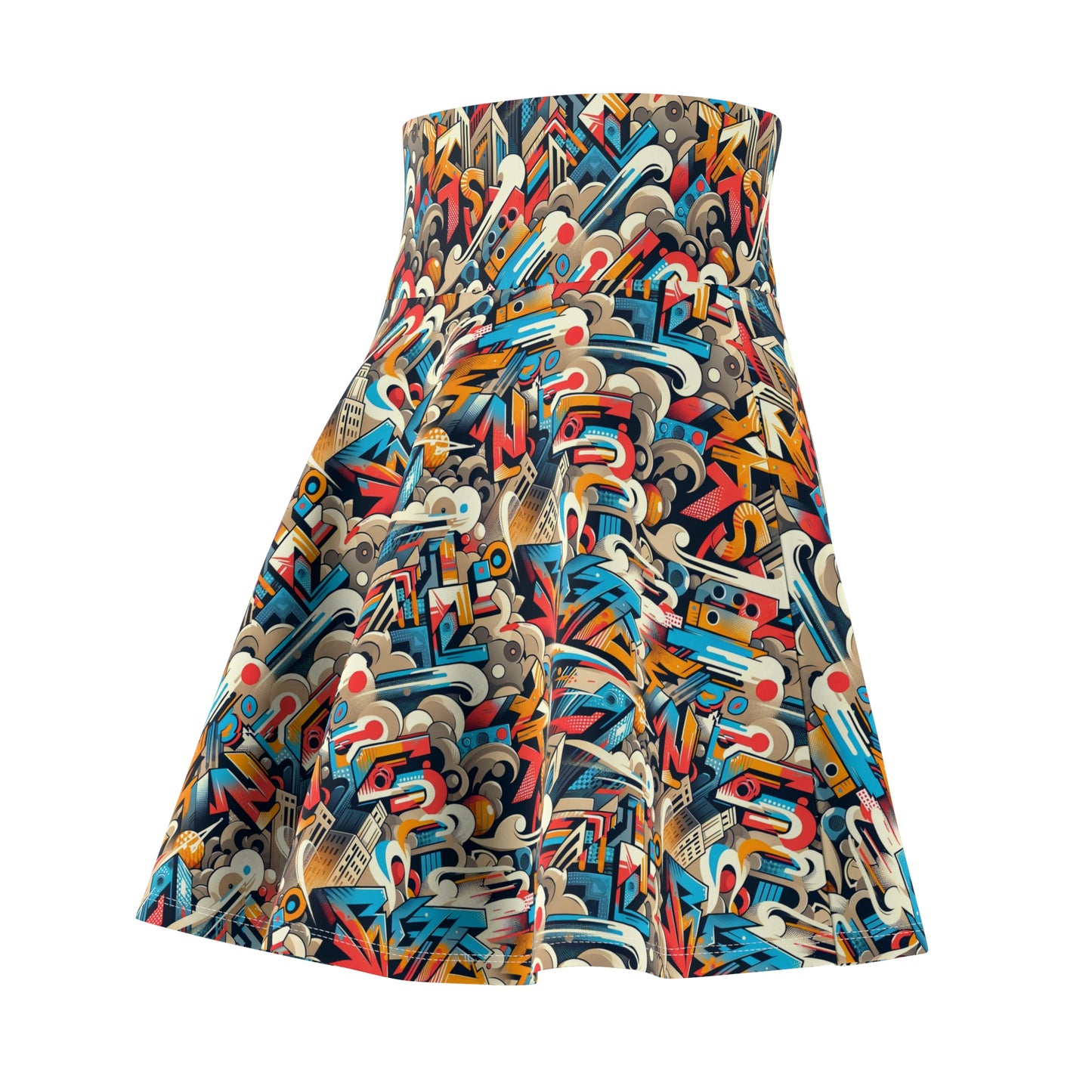 Neo-Traditional Street Art Modern Street Art Fusion Women's Skater Skirt - 8404 Design-44