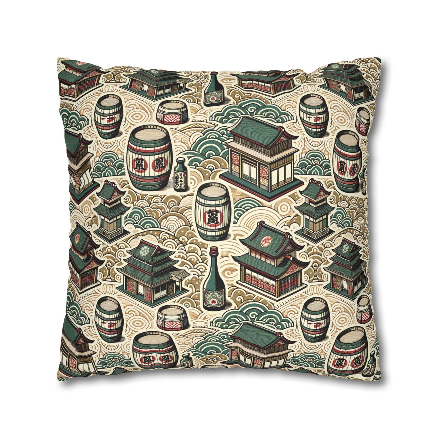 Cultural Artisanal Fusion Contemporary Cultural Elegance Spun Polyester Square Pillowcase - 8404 Design-68
