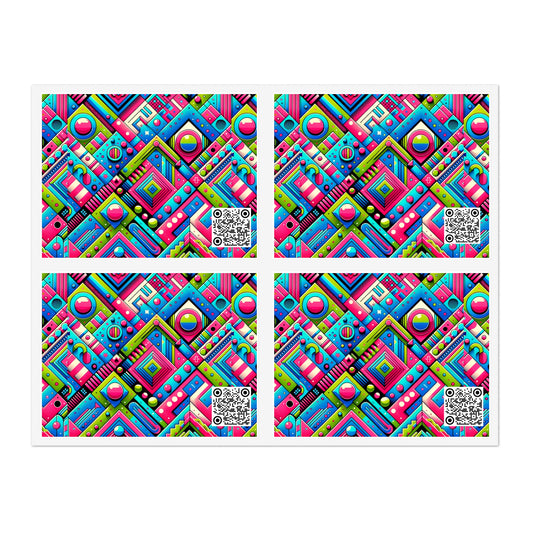 Neon Street Pop Vibrant and Eye-catching Sticker Sheet - 8404 Design-63
