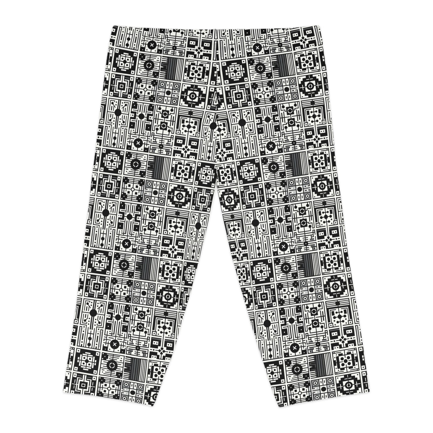 Digital Minimalism Minimalist Tech Women's Capri Leggings - 8404 Design-55