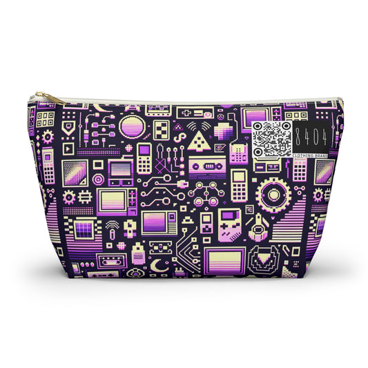 Digital Nostalgia Remix Modern Vintage Fusion Accessory Pouch W T-Bottom - 8404 Design-54