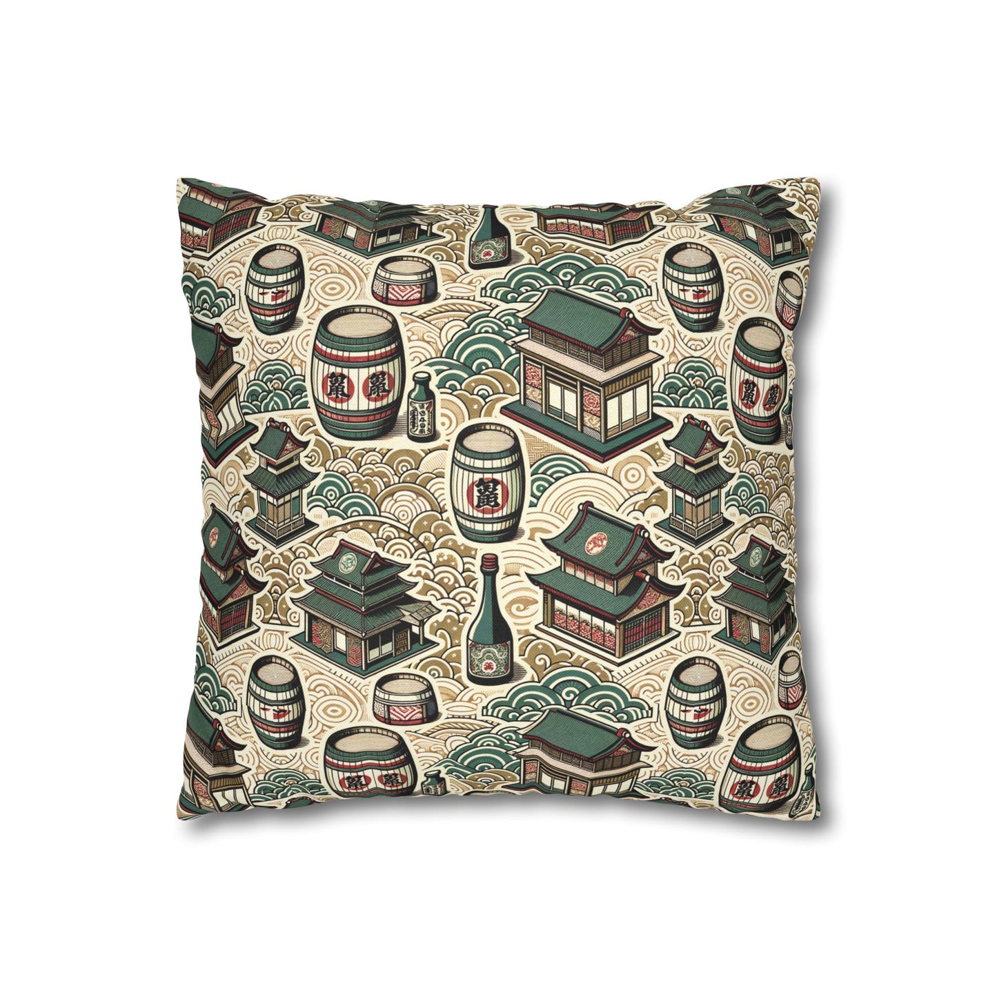 Cultural Artisanal Fusion Contemporary Cultural Elegance Spun Polyester Square Pillowcase - 8404 Design-68