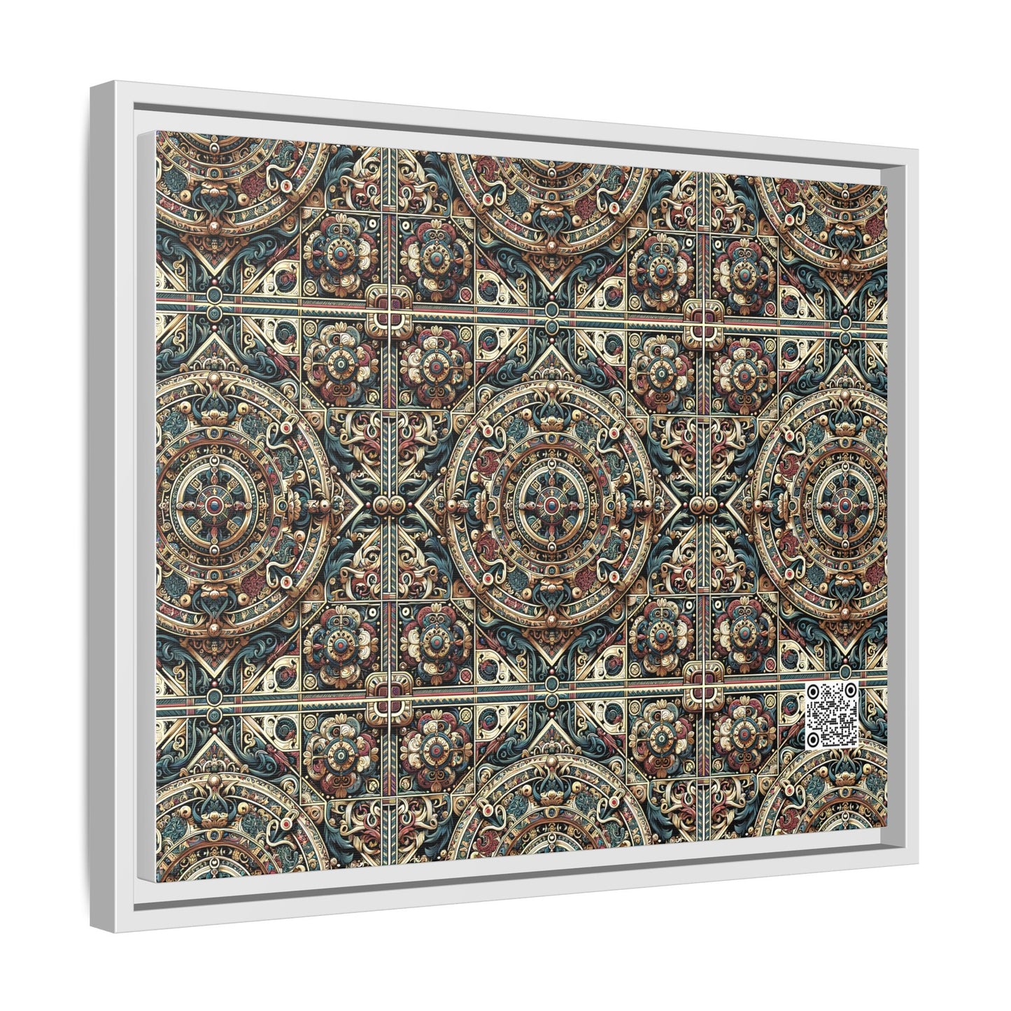 Urban Renaissance Historical Fusion With Street Edge Matte Canvas, Framed (multi-Color) - 8404 Design-57 A