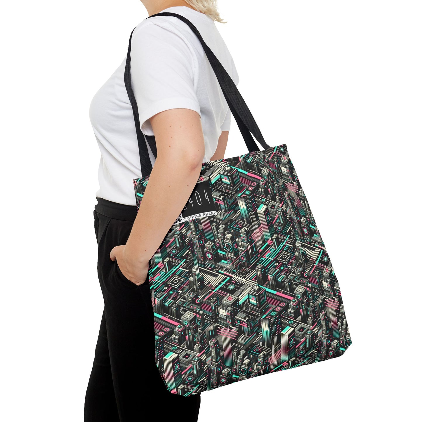 Digital Dreamland Tech-Inspired Streetwear Tote Bag - 8404 Design-51