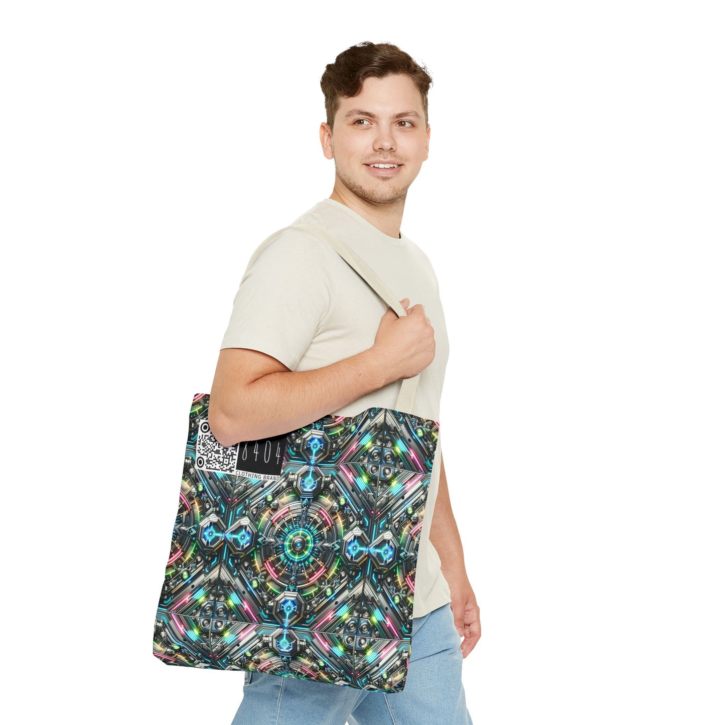 Tech-Infused Futurism Futuristic Tech Tote Bag - 8404 Design-53