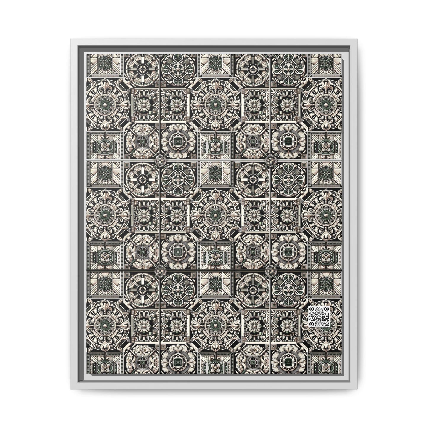 Cyber Garden Party Tech Garden Extravaganza Matte Canvas, Framed (multi-Color) - 8404 Design-45 A