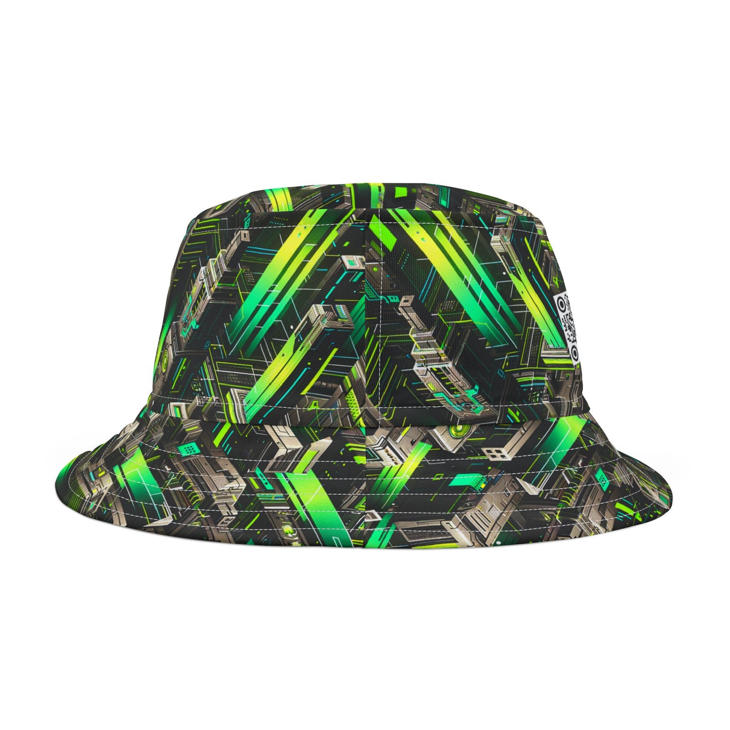 Digital Rebellion Tech-Forward Streetwear Bucket Hat - 8404 Design-63