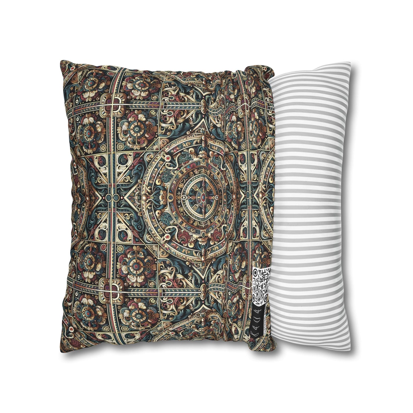 Urban Renaissance Historical Fusion With Street Edge Spun Polyester Square Pillowcase - 8404 Design-57