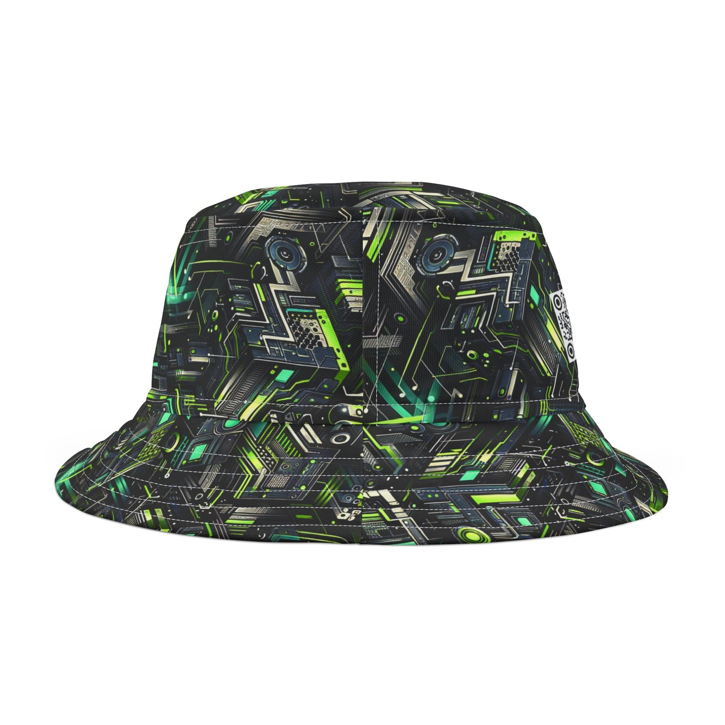 Tech-Infused Graphics Tech-Forward Streetwear Bucket Hat - 8404 Design-47