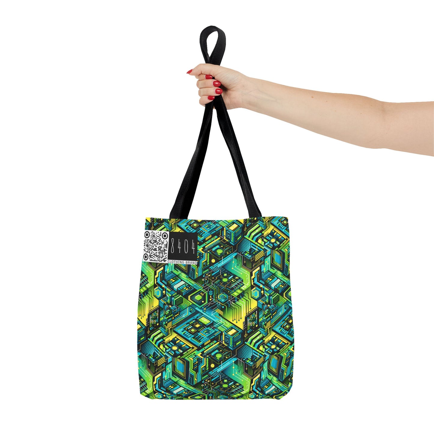 Tech-Infused Neon Tech-Forward Streetwear Tote Bag - 8404 Design-38