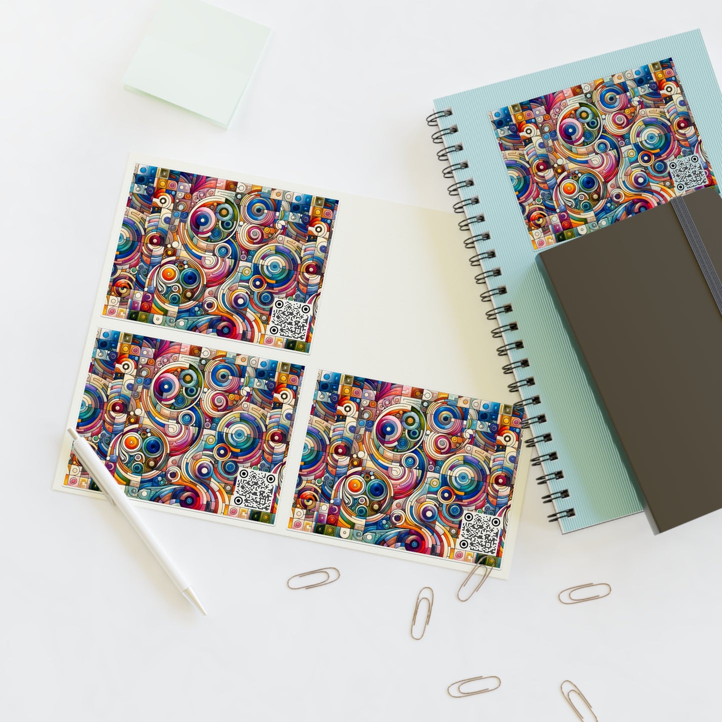 Digital Artistic Expression Artistic Streetwear Sticker Sheets - 8404 Design-49