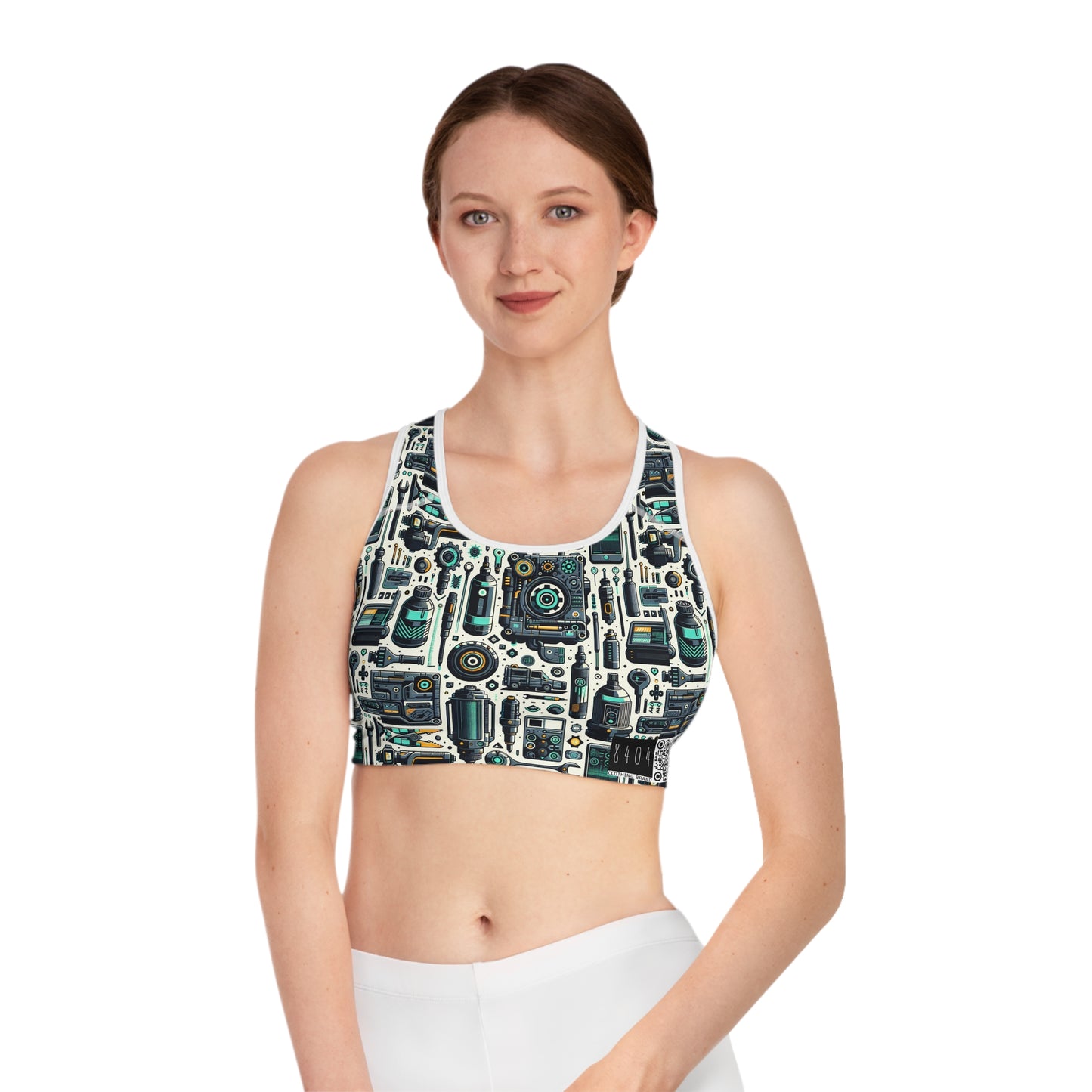 Tech Utility Fusion Modern Tech Streetwear Sports Bra - 8404 Design-53