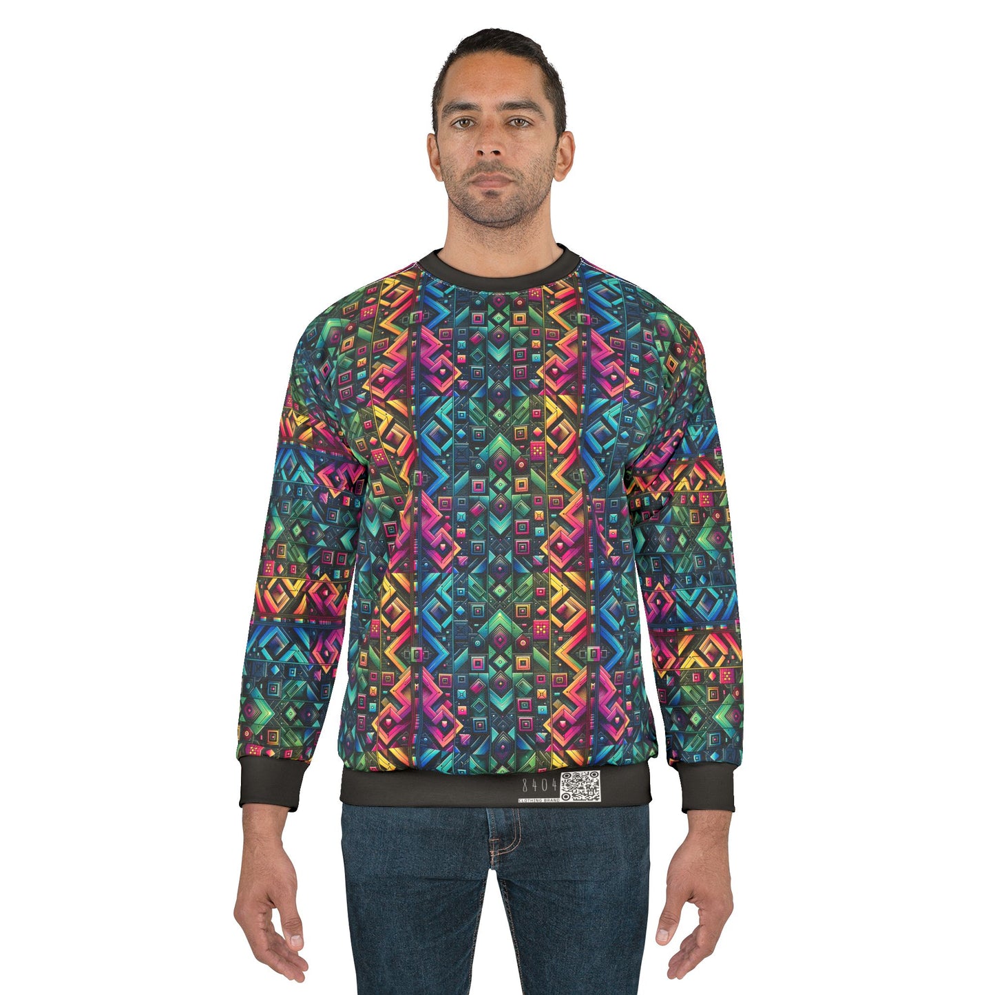 Tech-Inspired Graphics Cyberpunk Cool Sweatshirt - 8404 Design-58