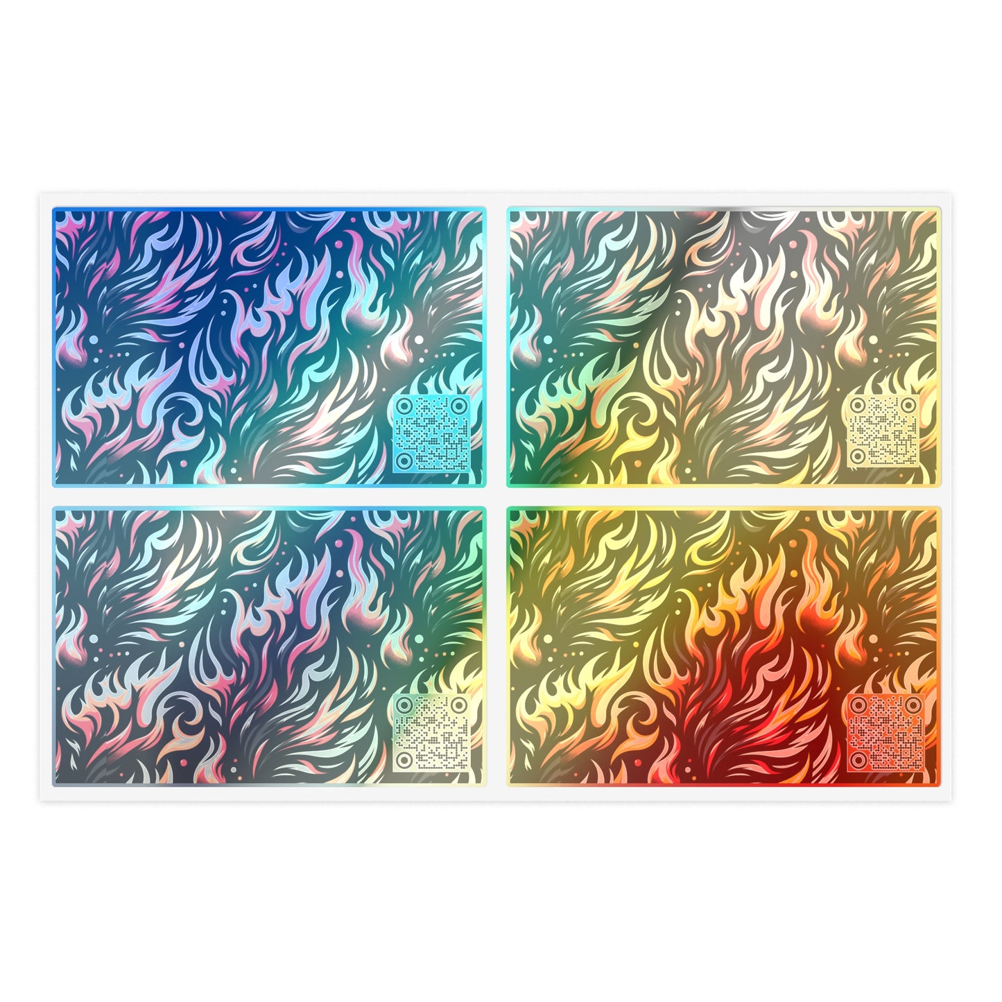 Fire & Flames Bold Streetwear Statement Sticker Sheets - 8404 Design-60