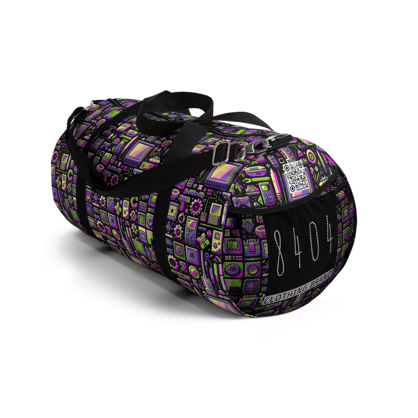 Digital Nostalgia Remix Modern Vintage Fusion Duffel Bag - 8404 Design-67