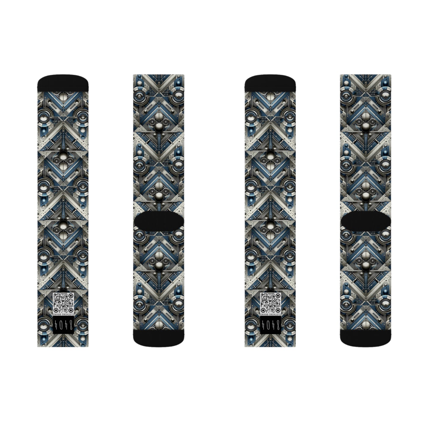 Tech Utility Fusion Tech-Forward Utility With a Futuristic Edge Sublimation Socks - 8404 Design-63