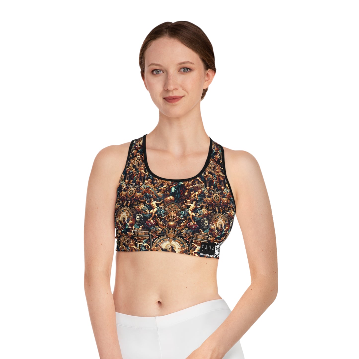 Digital Renaissance Luxurious Streetwear Inspired By Classical Art With a Modern Twist Sports Bra - 8404 Design-64