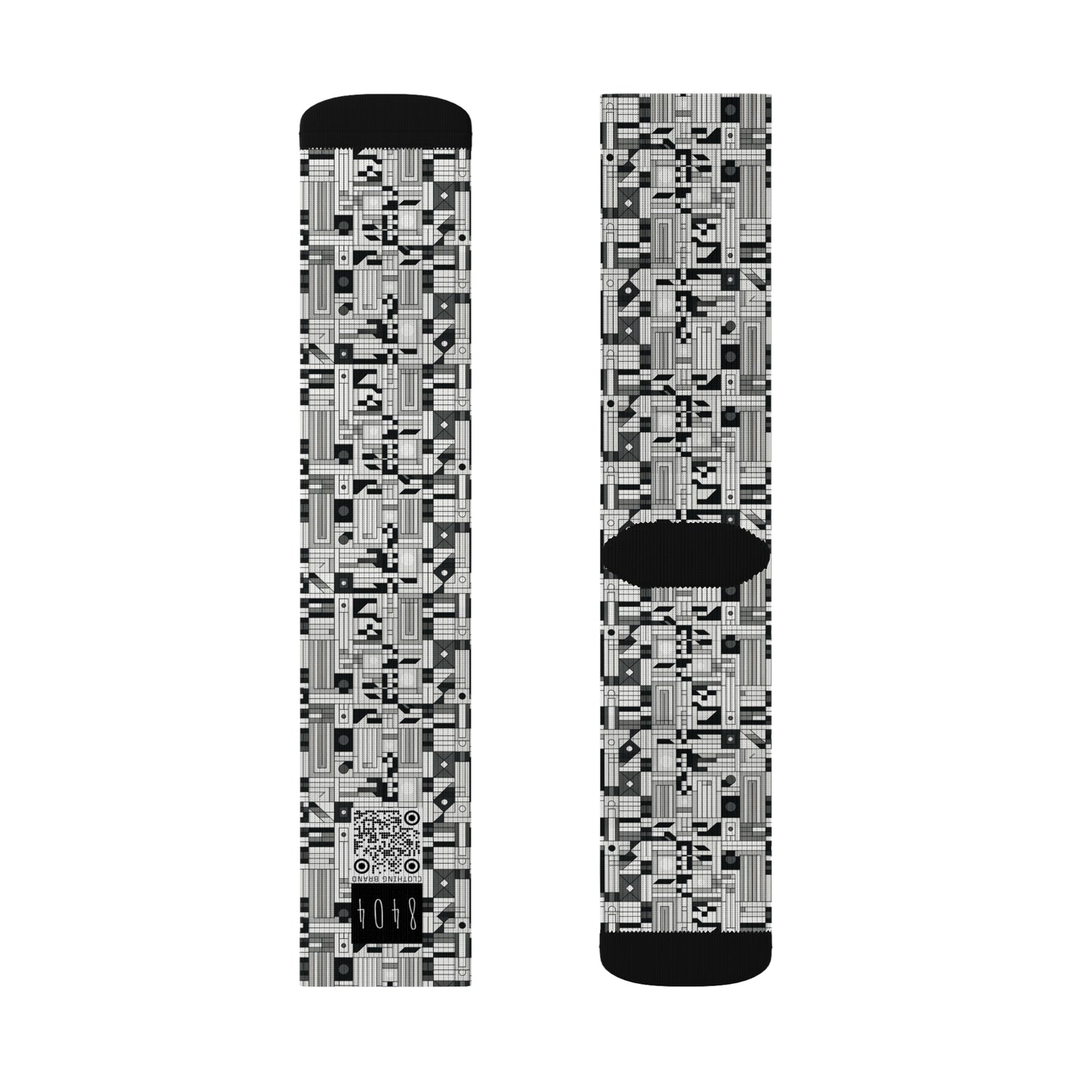 Digital Minimalism Minimalist Tech Sublimation Socks - 8404 Design-43